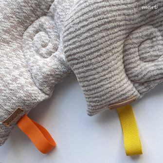 fülcsiga - csiga alakú párna - fülmelegító, alvóka, textiljáték