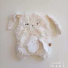 hello nyuszi -  pihe - puha, plüss, ölelni való útitárs, alvóka - fehér