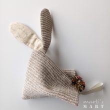 Nyuszifüles - batyu  - húsvéti tojás gyűjtő, újrahasznos ajándéktáska , színes pom - pom farkincával