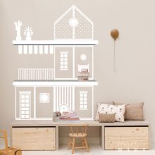 Babaház falmatrica készlet / A, 10 elemes