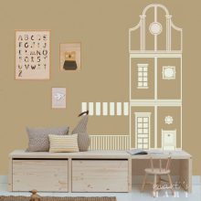 Babaház falmatrica készlet / B, 8 elemes