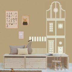 Babaház falmatrica készlet / B, 8 elemes