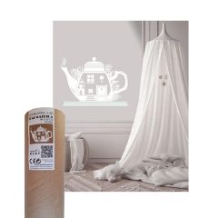 Teaidő - Teáskanna lak - Babaház falmatrica