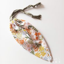 répa  batyu - húsvéti ajándék tartó textilzsák, fehér - virágos